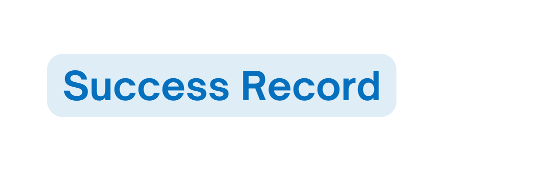 Success Record